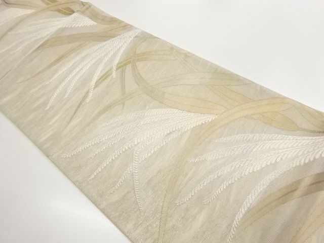 JAPANESE KIMONO / KIMONO FOR SUMMER: SUSUKI PATTERN WOVEN FUKURO OBI